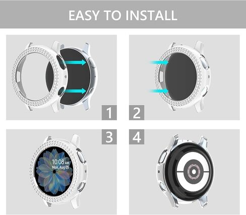 [عبوة من 3 قطع] حافظة لهاتف Galaxy Watch 5 Pro مقاس 45 مم، حافظة واقية بإطار بلينغ متوافقة مع ساعة Samsung Galaxy Watch 5 (ذهبي وردي/وردي/أسود) - 45 مم in Kuwait