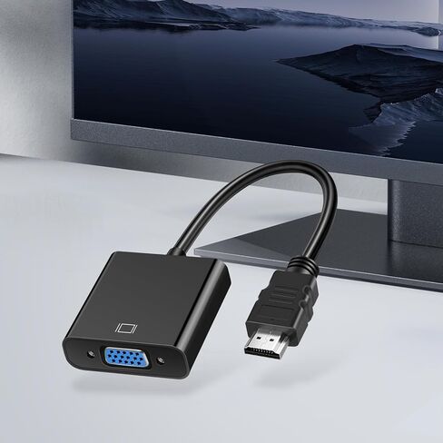 HDMI to VGA Adapter 1080P Converter Male to Female for PC, Laptop, Monitor, Projector and More in Saudi Arabia