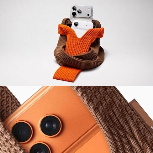 Phone Pocket 3D Knitted Wearable Phone Holder Neck Strap & Crossbody Pouch Compatible with AirPods and Accessories in Saudi Arabia