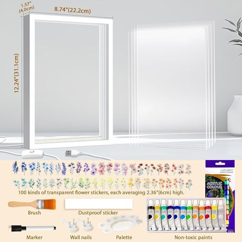 OurWarm Family Handprint Kit with Light, DIY Handprint Family Keepsake Wooden Frame with Sticker & Non-Toxic Baby Safe Paint, Baby Keepsake Gifts for Newborn, Mother's Day, New Parents, Adoption Day in Saudi Arabia