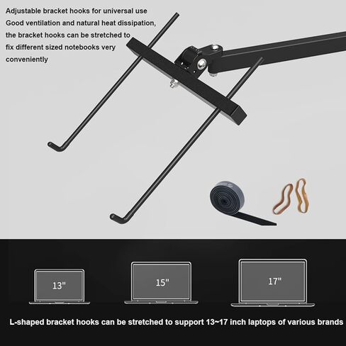 Wall Mount Laptop Stand - Swing/Tilt/Rotate Adjustable Screen Mount for 13-17 inch Laptops in Saudi Arabia