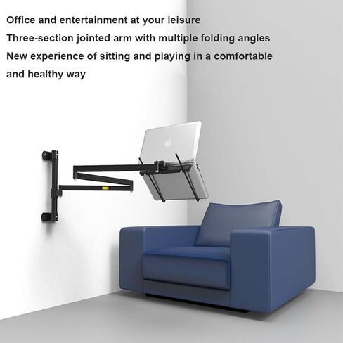 Wall Mount Laptop Stand - Swing/Tilt/Rotate Adjustable Screen Mount for 13-17 inch Laptops in Saudi Arabia
