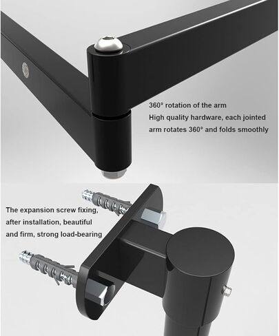 Wall Mount Laptop Stand - Swing/Tilt/Rotate Adjustable Screen Mount for 13-17 inch Laptops in Saudi Arabia