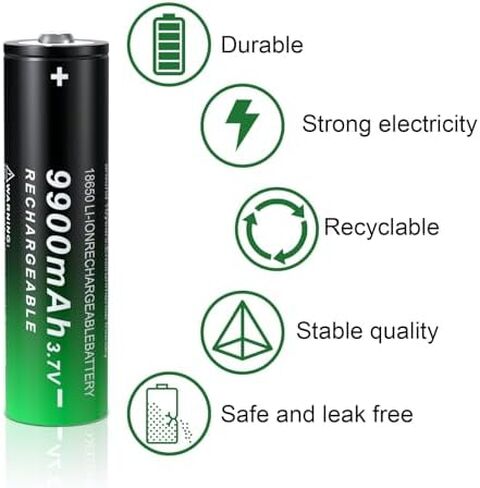 18650 بطارية قابلة للشحن 3.7 فولت بطاريات ليثيوم زر علوي قدرة عالية لمصباح يدوي in Kuwait