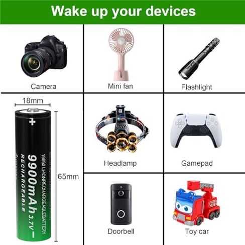 18650 بطارية قابلة للشحن 3.7 فولت بطاريات ليثيوم زر علوي قدرة عالية لمصباح يدوي in Kuwait