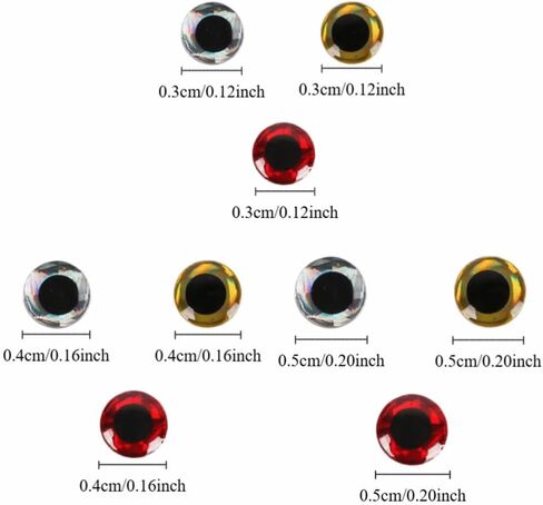 500PCS 3D Fishing Lure Eyes – Lifelike Bait Eyes Adhesive Tackle Accessory for DIY Lures, Fly Tying & Saltwater Fishing in Saudi Arabia