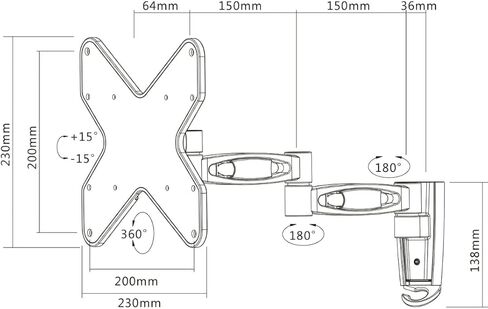 ICI423755 - MANHATTAN 423755 23-42 Universal Dual-Arm Articulating Flat Panel Mount in Saudi Arabia