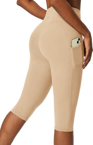 IUGA Capri Leggings for Women with Pockets Women's High Waisted Knee Length Capris Compression Yoga Pants Workout Leggings in Saudi Arabia