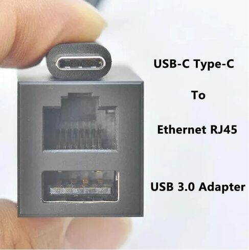 USB-C Type-C to Ethernet RJ45 and USB 3.0 Adapter HUB for Microsoft Surface, for MacBook Pro/Air, iPad Pro, Surface Laptop, Chromebook,XPS etc in Saudi Arabia