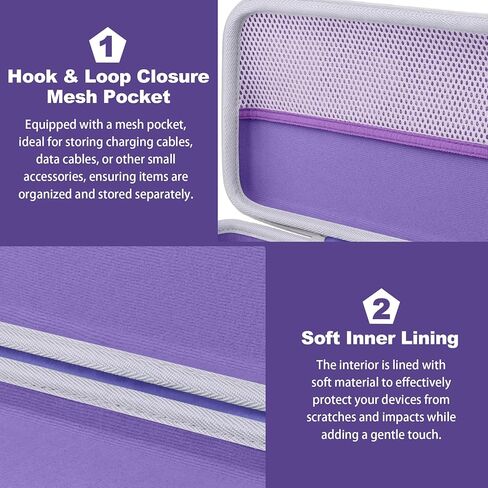 for Logitech Alto Keys K98M Keyboard Carry Case, Travel Protective Storage Case with Mesh Pocket for POP Mouse and Accessories (Purple) in Kuwait