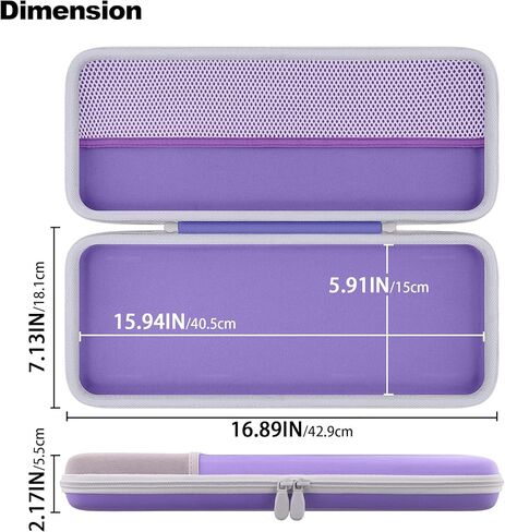 for Logitech Alto Keys K98M Keyboard Carry Case, Travel Protective Storage Case with Mesh Pocket for POP Mouse and Accessories (Purple) in Kuwait