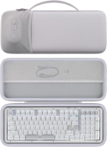 for Logitech Alto Keys K98M Keyboard Carry Case, Travel Protective Storage Case with Mesh Pocket for POP Mouse and Accessories (Purple) in Kuwait