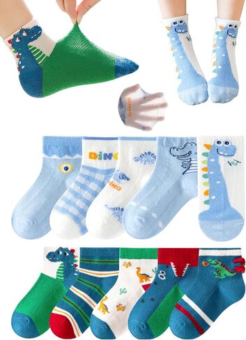 Toddler Baby Boy Mesh Crew Pointelle Eyelet Socks, 10 Pairs in Saudi Arabia