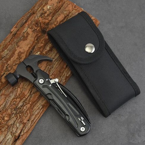 Hammer Multitool 10 in 1 Birthday Gifts for Men Dad Husband Camping Accessories Gear Multi Tool Camping Essentials Gadgets for Men-Black in Saudi Arabia