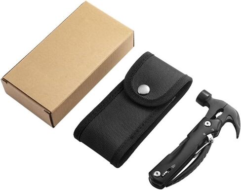 Hammer Multitool 10 in 1 Birthday Gifts for Men Dad Husband Camping Accessories Gear Multi Tool Camping Essentials Gadgets for Men-Black in Saudi Arabia