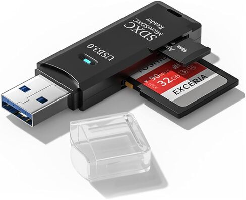 قارئ بطاقة SD ميكرو USB3.0، قارئ بطاقة SD 2 في 1 إلى محول USB، قارئ بطاقة ذاكرة Wansurs لبطاقات SDXC، SDHC، MMC، RS-MMC، Micro SDXC، Micro SD، Micro SDHC وUHS-I in Kuwait