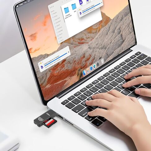 قارئ بطاقة SD ميكرو USB3.0، قارئ بطاقة SD 2 في 1 إلى محول USB، قارئ بطاقة ذاكرة Wansurs لبطاقات SDXC، SDHC، MMC، RS-MMC، Micro SDXC، Micro SD، Micro SDHC وUHS-I in Kuwait
