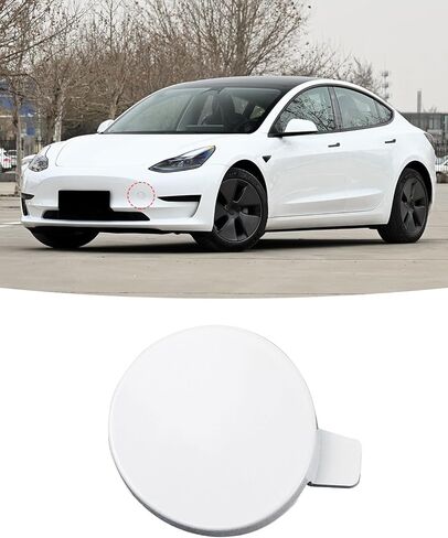 Front Bumper Tow Hook Cover Fit for Tesla Model 3, Car Towing Eye Cap Fit for Tesla 2017-2019 (Silver) in Saudi Arabia