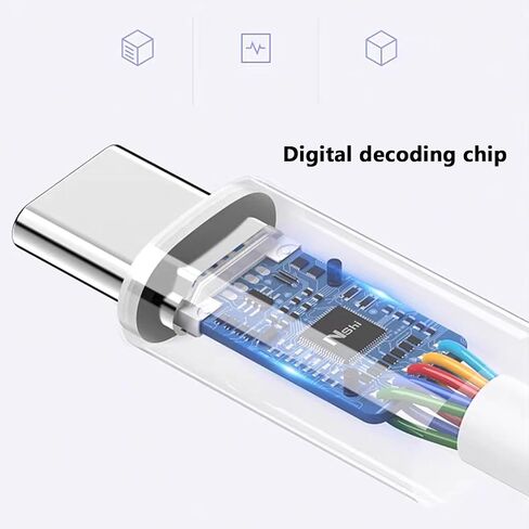USB C to 3.5mm Audio Adapter, USB C to Headphone Jack Adapter, for iPhone17 16 15 MacBook, Type C Aux Audio Dongle Cable Cord Compatible. with USB A to C Adapter (White-5Pack) in Saudi Arabia