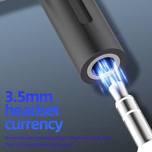 3.5 ملم إلى USB C Lightning Jack Dongle (2in1) لهاتف iPhone 16 15 14 13 Pro Max AUX محول سماعة رأس كابل صوت لميكروفون سيارة Apple أنثى متوافق مع محول سماعة رأس موصل Samsung لأجهزة iPad in Kuwait