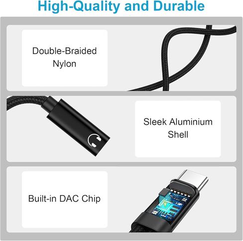 محول مقسم USB C لـ Google Pixel 10 Pro Fold/10 Pro XL/9A/8/7/6,2 in1 نوع USBC محول سماعة رأس صوت مع كابل دونجل شحن سريع PD 60W لهاتف Samsung Galaxy S25 Ultra S24 S23 A17 A16 A36 in Kuwait