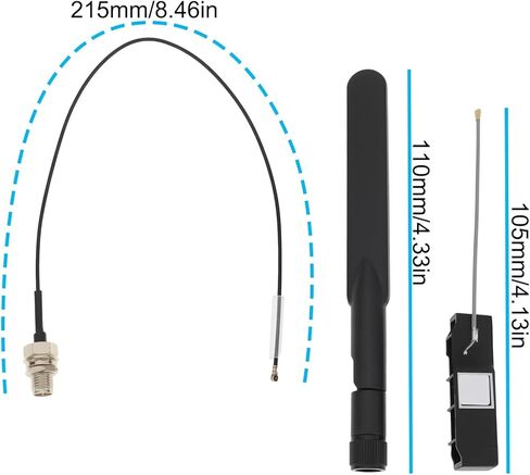 طقم كابل هوائي واي فاي للكمبيوتر المحمول 5A30W89178 متوافق مع لينوفو ثينك سنتر M70a M90q M80q M70q M60e in Saudi Arabia