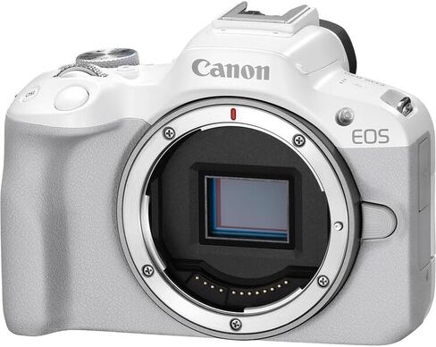 Canon EOS R50 Mirrorless Camera (White) Bundle | 24.2MP APS-C Sensor, Dual Pixel CMOS AF II & 4K Video Recording | Great for Travel & Content Creation (5812C002) + 64GB Memory Card + Camera Bag in Saudi Arabia