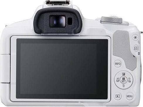 Canon EOS R50 Mirrorless Camera (White) Bundle | 24.2MP APS-C Sensor, Dual Pixel CMOS AF II & 4K Video Recording | Great for Travel & Content Creation (5812C002) + 64GB Memory Card + Camera Bag in Saudi Arabia