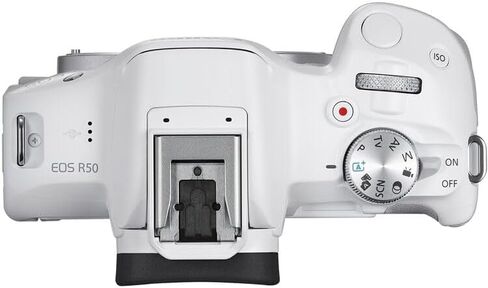 Canon EOS R50 Mirrorless Camera (White) Bundle | 24.2MP APS-C Sensor, Dual Pixel CMOS AF II & 4K Video Recording | Great for Travel & Content Creation (5812C002) + 64GB Memory Card + Camera Bag in Saudi Arabia