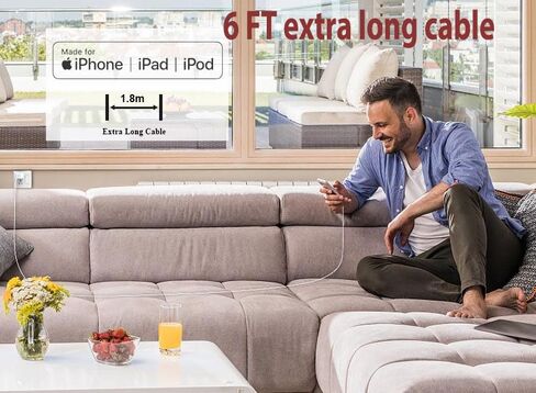 5 Pack USB C Cable 6 FT Fast Charger Type C Charging Cable Nylon Braided Transfer Cord (White) in Saudi Arabia