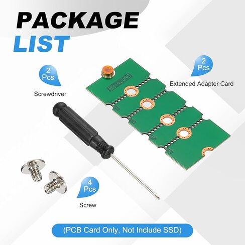 PATIKIL M2 NVME SSD نقل بطاقة محول ممتدة 2230، 2 قطعة محول تمديد M.2 يتغير إلى حجم طويل مع مفكات لمقاهي الإنترنت في المنزل والمكتب، أخضر in Kuwait