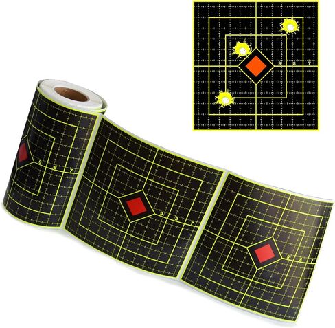 Splatter Target 6 Inch Reactive Paper Stickers, 100 Pcs, Self Adhesive Roll Hunting Accessories for Pistol Pellet Gun Rifle Shooting Practice Outdoor or Indoor Game in Saudi Arabia