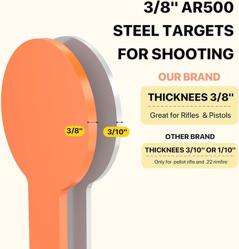 3/8" AR500 Steel Shooting Target 11" Auto Reset Target for Shooting Range Outdoor,Classic Popper,Orange,Suitable for Pistol, Rifle, Handgun, Shotgun, Rimfire in Saudi Arabia
