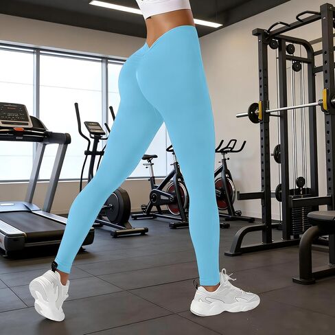Women’s Scrunch Butt Lifting Leggings High Waist Seamless Workout Yoga Pants with V Back Tummy Control in Saudi Arabia