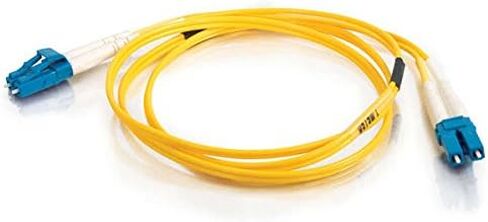 C2G Legrand Fiber Optic Ethernet Cable, Yellow 9/125 LC-LC Duplex Single Mode Fiber Patch Cable, 1 Meter (3.3 Foot) PVC Coated Fiber Optic Ethernet, 1 Count, C2G 29191 in Kuwait