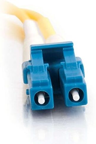 C2G Legrand Fiber Optic Ethernet Cable, Yellow 9/125 LC-LC Duplex Single Mode Fiber Patch Cable, 1 Meter (3.3 Foot) PVC Coated Fiber Optic Ethernet, 1 Count, C2G 29191 in Kuwait