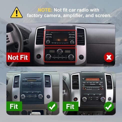 2+64G Android 14 Double Din راديو السيارة ستيريو لنيسان فرونتير Xterra 2009-2012 مع شاشة لمس 9 بوصة راديو Carplay لاسلكي مدمج/Android Auto/GPS/Bluetooth/FM/AUX-in/SWC/كاميرا احتياطية in Kuwait