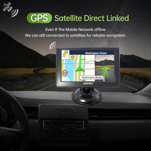 نظام ملاحي GPS للسيارة، حجم صغير لكابينة محدودة، خريطة 2026 غير متصلة بالإنترنت مع تحديثات مجانية مدى الحياة، شاشة لمس 5 بوصة، ملاحة عبر الأقمار الصناعية، توجيه صوتي، تنبيهات السرعة وحركة المرور، توجيه مخصص للسيارة in Kuwait