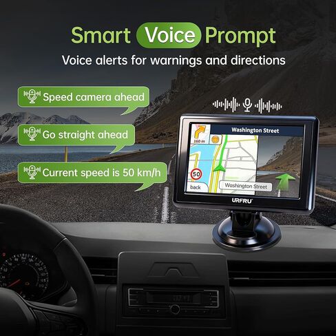 نظام ملاحي GPS للسيارة، حجم صغير لكابينة محدودة، خريطة 2026 غير متصلة بالإنترنت مع تحديثات مجانية مدى الحياة، شاشة لمس 5 بوصة، ملاحة عبر الأقمار الصناعية، توجيه صوتي، تنبيهات السرعة وحركة المرور، توجيه مخصص للسيارة in Kuwait