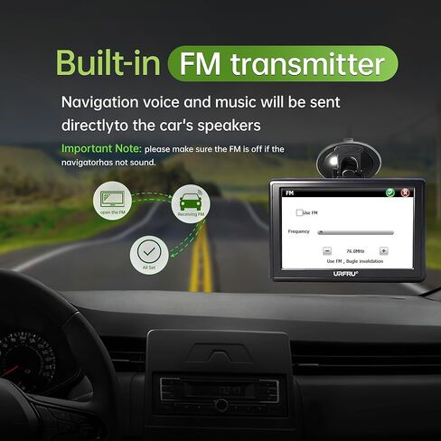 نظام ملاحي GPS للسيارة، حجم صغير لكابينة محدودة، خريطة 2026 غير متصلة بالإنترنت مع تحديثات مجانية مدى الحياة، شاشة لمس 5 بوصة، ملاحة عبر الأقمار الصناعية، توجيه صوتي، تنبيهات السرعة وحركة المرور، توجيه مخصص للسيارة in Kuwait