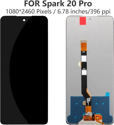 استبدال الشاشة لشاشة Tecno Spark 20 Pro KJ6 LCD لشاشة Tecno Spark 20 Pro KJ6 LCD التي تعمل باللمس مع أدوات (أسود بدون إطار) in Saudi Arabia