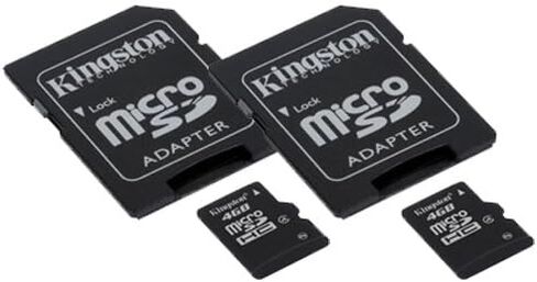 بطاقة ذاكرة الهاتف الخلوي BlackBerry 9330 Curve 3G 2 × 4 جيجابايت بطاقة ذاكرة microSDHC مع محول SD (عبوتان) in Kuwait