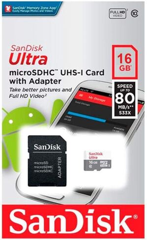 Sandisk 16GB AN6MA Ultra uSD (SDSQUNC-016G-AN6MA) in Saudi Arabia