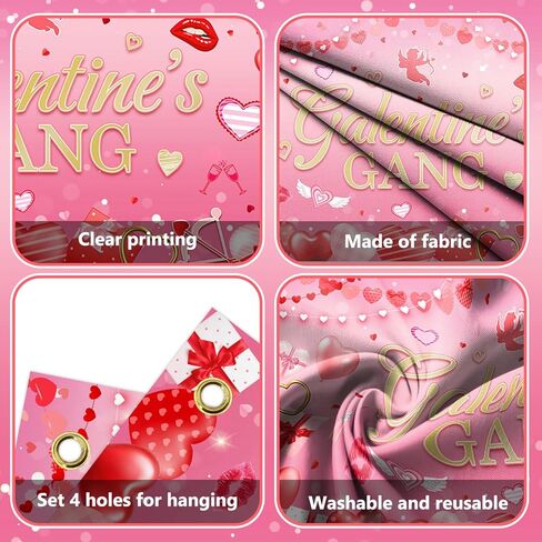 galentines يوم خلفية الوردي سعيد galentines يوم راية الزينة للفتيات galentine's عصابة حزب الزينة خلفية التصوير الفوتوغرافي لسيدة صور كشك الدعائم 70.8x43.3 بوصة in Kuwait