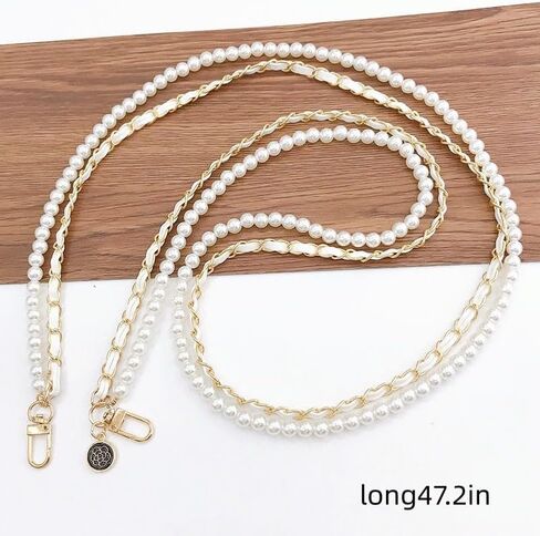 Chic Pearl-Decor Phone Lanyard Set, Crossbody Chains for Phone Case, Elegant for Daily & Party, Multi-color in Saudi Arabia