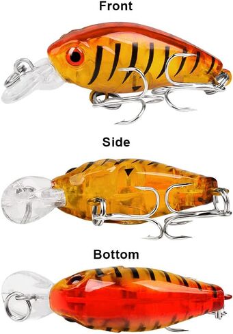 5pcs Topwater Fishing Lures, Mini Fishing Lures Swimbait Crankbait Hard Baits for Bass Trout Pike in Saudi Arabia