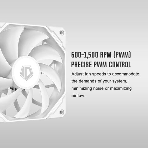 ID-COOLING SE-224-XTS White CPU Cooler For Desktop 4 Heatpipes CPU Air Cooler White LED Light 120mm PWM Fan CPU Fan for Intel LGA1700/115X/1200; AMD AM4/AM5 in Saudi Arabia