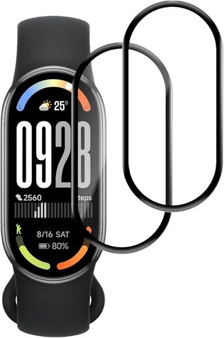 واقي شاشة مكون من عبوتين لـ Xiaomi Smart Band 10، غشاء مركب بغطاء كامل للساعة الذكية، فيلم واقي للساعة الذكية مع مضاد للخدش وخالي من الفقاعات، فيلم غطاء للساعة الذكية in Saudi Arabia