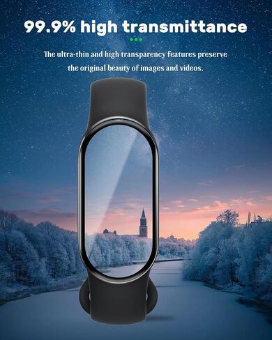 واقي شاشة مكون من عبوتين لـ Xiaomi Smart Band 10، غشاء مركب بغطاء كامل للساعة الذكية، فيلم واقي للساعة الذكية مع مضاد للخدش وخالي من الفقاعات، فيلم غطاء للساعة الذكية in Saudi Arabia