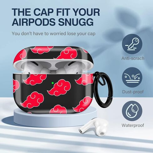Maxjoy for Airpods Pro 2nd Generation Case, Cartoon Cute Anime Design Series Apple Airpod pro 2 Case Cover for Airports Pro 2 Generation 2022, Wireless AirPods Pro 2 Cases for Men Women, Red Cloud in Saudi Arabia